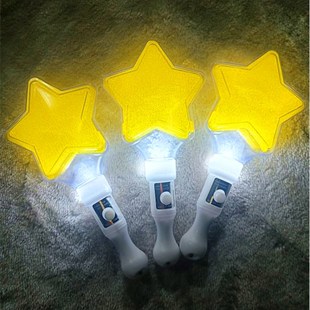 荧光棒星星儿童表演发光棒手持灯民谣酒吧气氛道具闪光定制银光棒