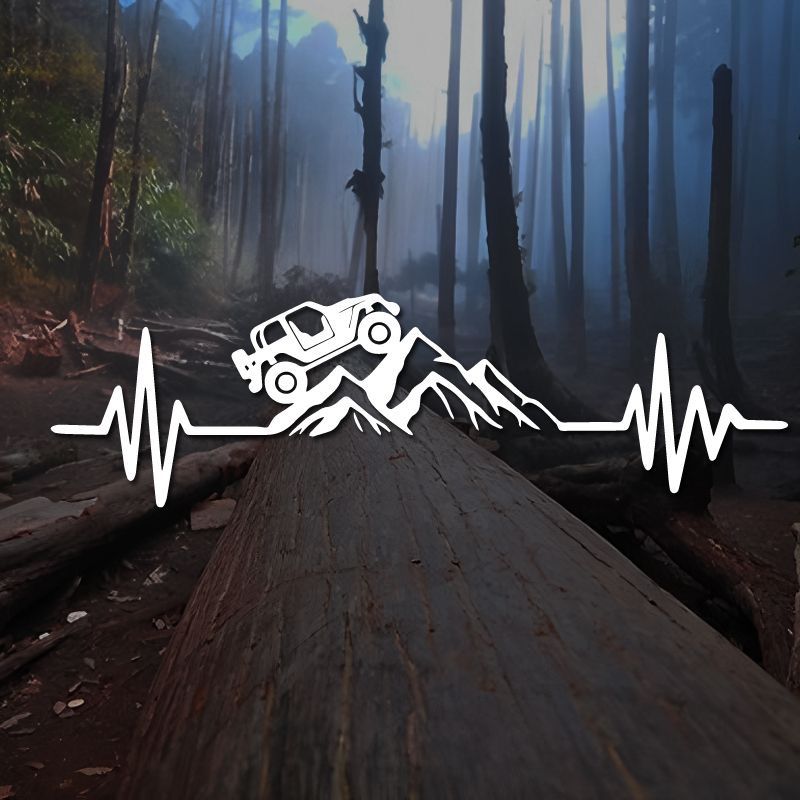心跳越野车山脉汽车划痕遮挡贴纸