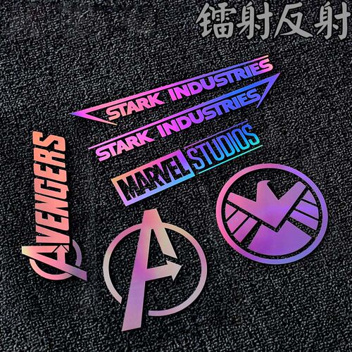 钢铁侠斯塔克工业摩托车反光贴