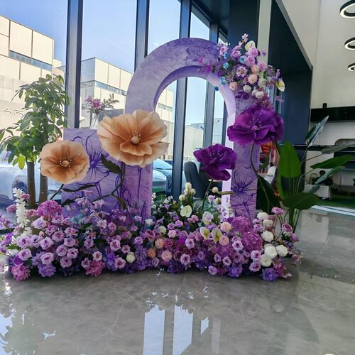 巨型婚庆纸艺花背景装饰