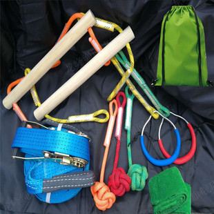 攀爬扁带 运动走扁带 slackline走软绳平衡绳登山带 拓展训练带