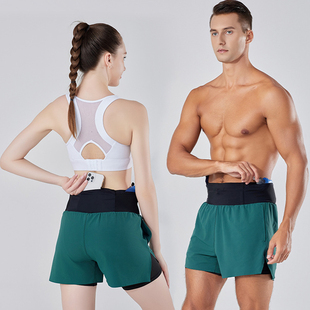 专业马拉松运动短裤男女款后腰可放手机速干跑步防磨腿竞速三分裤