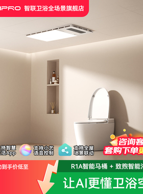 佳普乐2件套R1A轻智能马桶+致煦浴霸清新套装（支持鸿蒙智联）