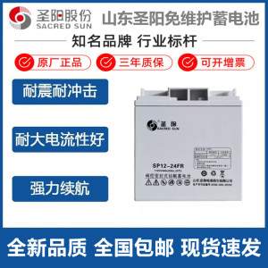 圣阳蓄电池SP12-24FR12V24Ah38AH直流屏UPS/EPS消防主机SP12-38FR