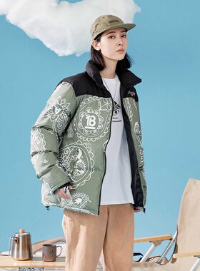 外套加厚宽松棉衣棉服潮腰果花