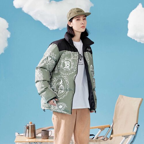 外套加厚宽松棉衣棉服潮腰果花