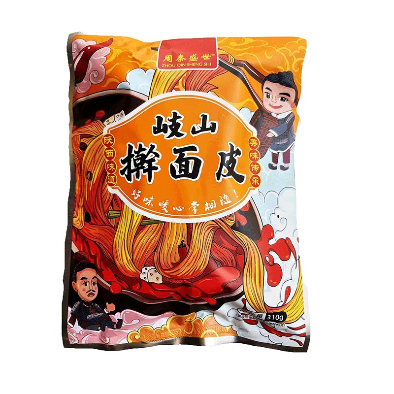 岐山擀面皮310g正宗陕西凉皮宝鸡特色方便美食香辣味红油面皮酸辣
