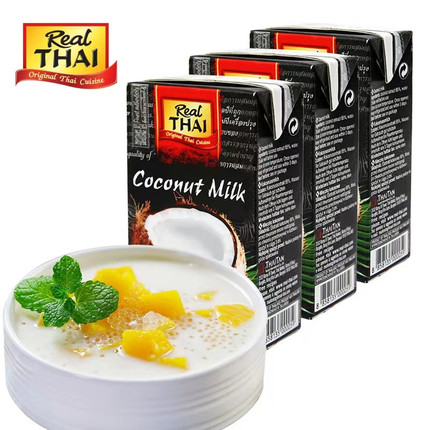 泰国丽尔泰椰浆0添加剂/汁奶茶甜品咖啡咖喱原味厚椰乳小包装烘焙