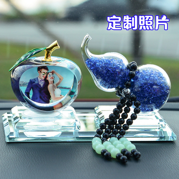 汽车摆件装饰用品水晶diy照片