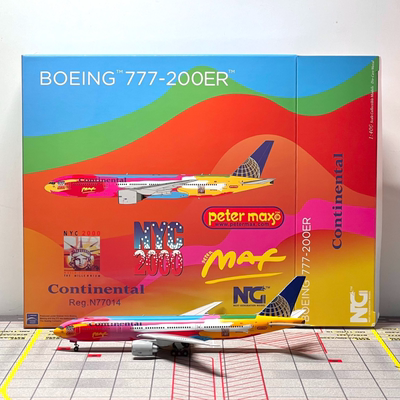 NGmodels 1:400 飞机模型 美国大陆航空 Boeing 777-200ER N77014