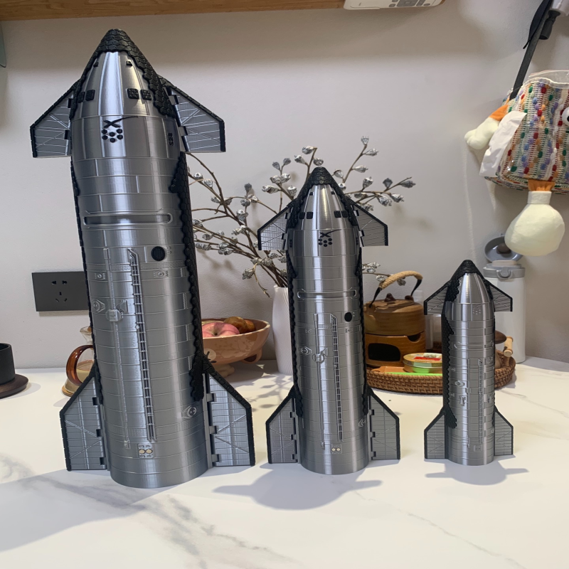 spaceX 星舰模型  starship  火箭模型1:200带底座  可分段拆装