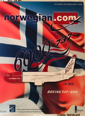 IF200 inflight200 挪威航空波音737 老物带限量卡