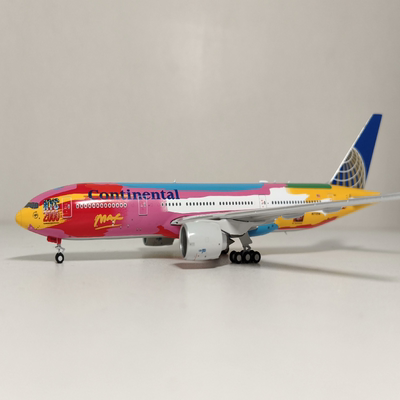 NGmodels美国大陆航空波音777-200飞机模型，N77014，Peter Max