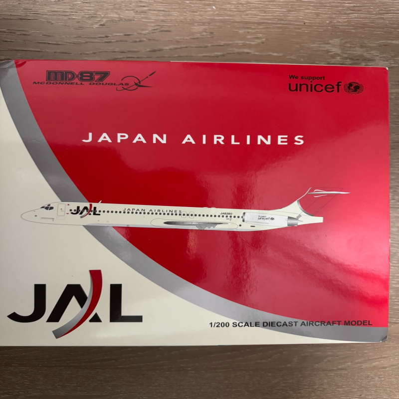 【退坑】JC1:200 日本航空MD87 md87 买回来一直盒藏 全套配件都