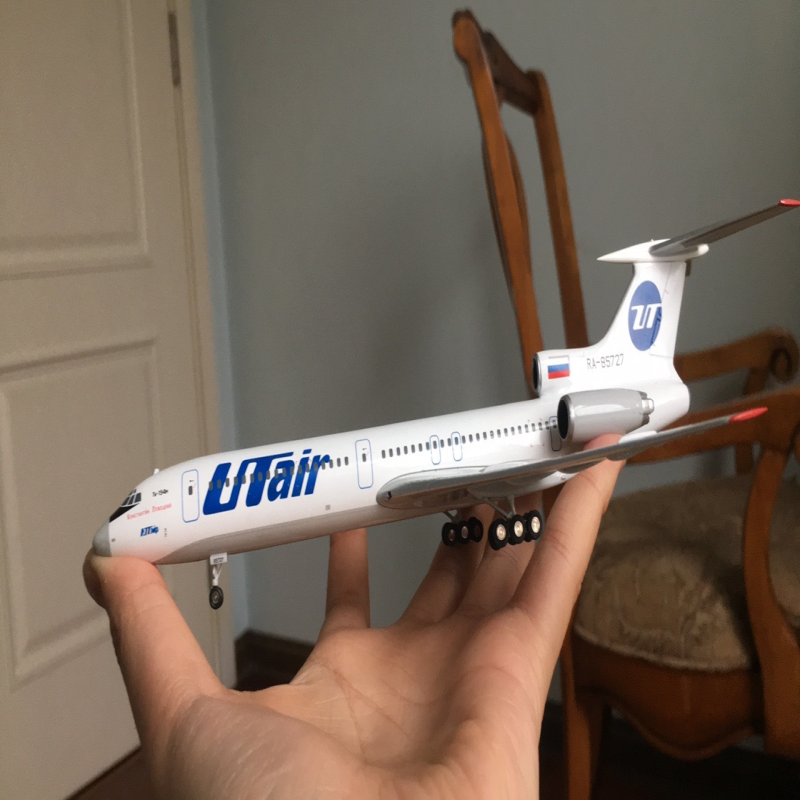 herpa优梯航空tu154m绝版老货外纸壳已丢失后水平尾翼和天线部位