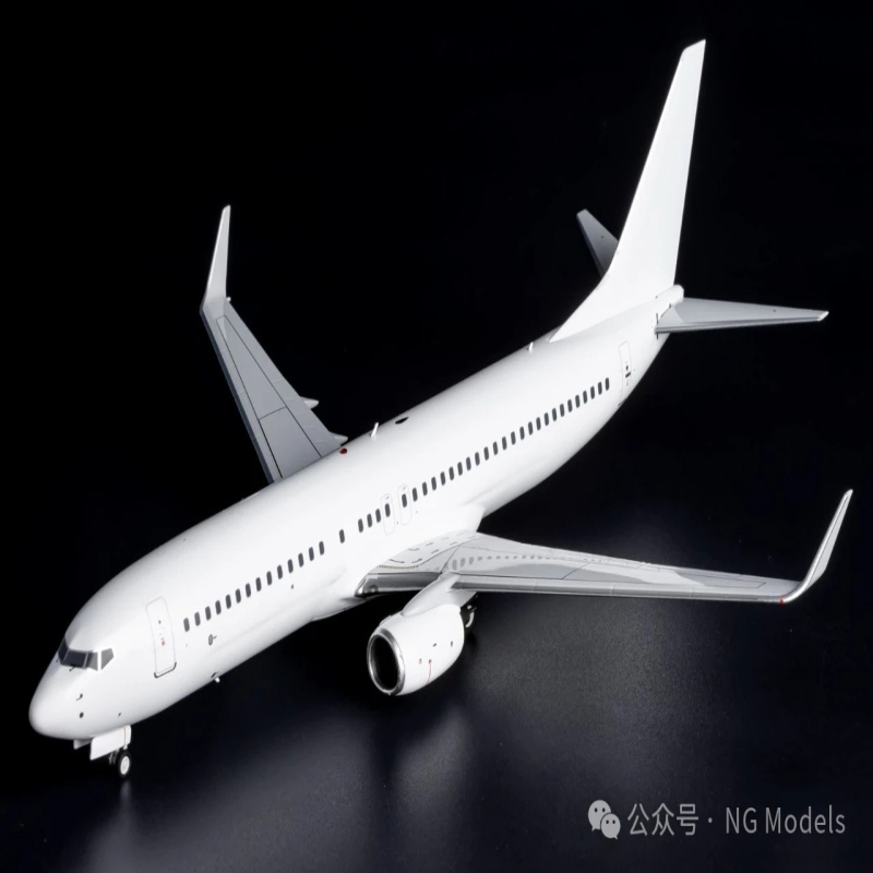 1：200NG出品波音737-800标准翼梢小翼版客机模型，模型为白机白