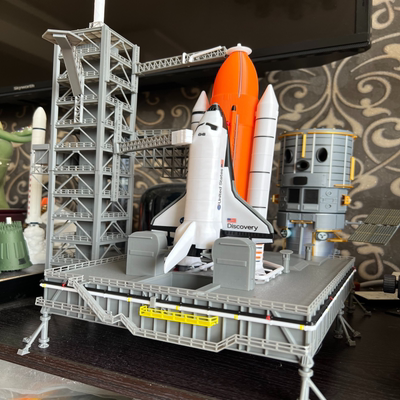 NASA航天飞机发射塔平台发射台适配1:200航天飞机哥伦比亚号发现