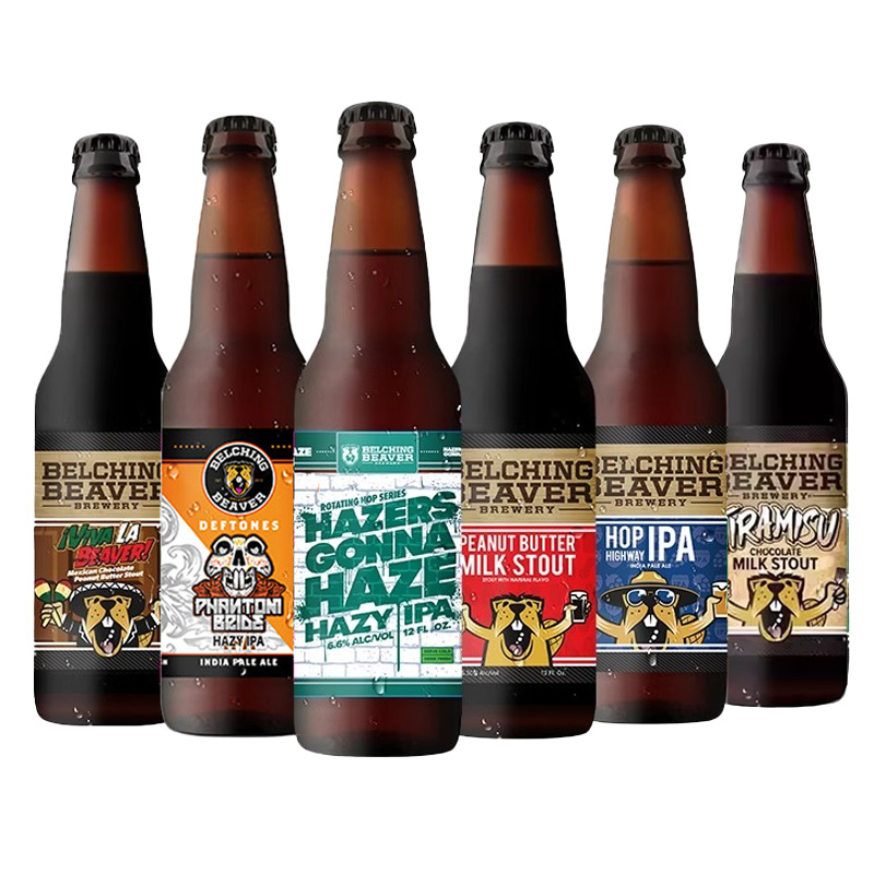 美国进口打嗝海狸花生酱牛奶世涛355ml组合精酿啤酒万岁高速公路