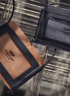 工牌卡套公务猫2023新潮日系头层牛皮工作证真皮复古ins风证件套