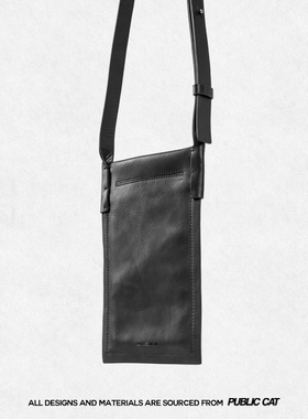 PUBLICCAT公务猫小众设计头层牛皮日系街头真皮手机单肩斜挎小包