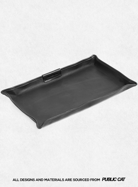 PUBLICCAT公务猫小众设计家居玄关饰品摆放头层牛皮定型收纳托盘