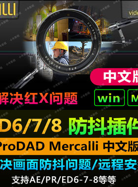 视频特效防抖校准稳定插件ProDAD Mercalli中文 支持AE/PR/EDIUS