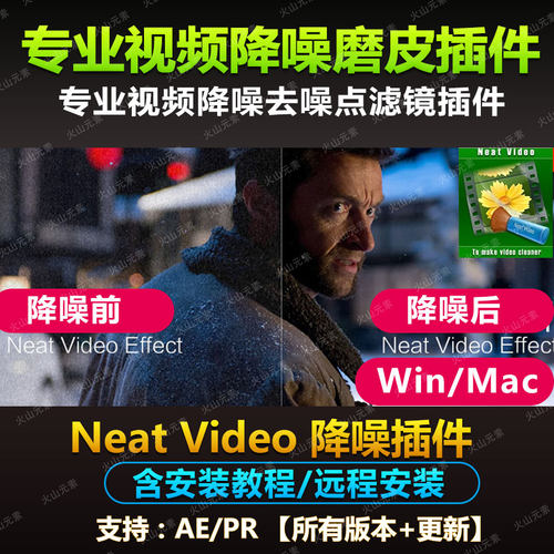 降噪磨皮插件Neat Video 4视频降噪去噪点 支持AE/Pr/EDIUS素材