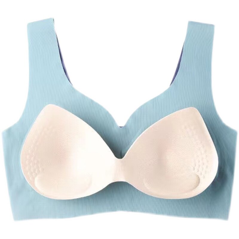 天秤座内衣夏季舒适一片式防下垂背心式无钢圈聚拢睡眠运动文胸