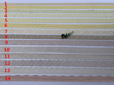 浅黄卡其色有弹力蕾丝花边 领袖口裙边加长服装辅料DIY 宽2-4厘米