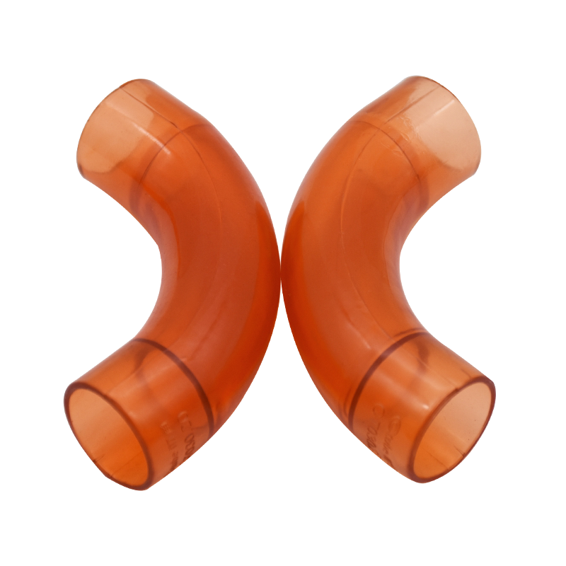 材通透明PVC90°大弯通4分20mm