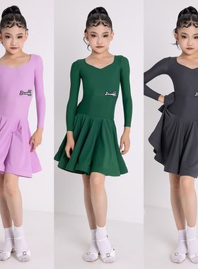 dancebaby拉丁舞服2026年新款女童比赛规定服考级连衣裙DAS292C