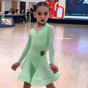儿童比赛服舞蹈服水晶麻面料DAS698X Dancebaby拉丁舞服2026新款