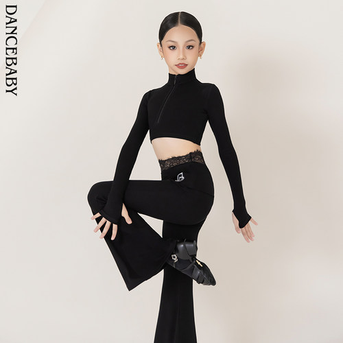 dancebaby拉丁少儿针织上衣