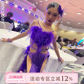 dancebaby林意涵同款 拉丁舞服表演比赛花服14岁儿童比赛服DAS750
