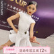 Dancebaby拉丁舞服2026新款 英国平滑丝绒DAS755 女童比赛服无袖