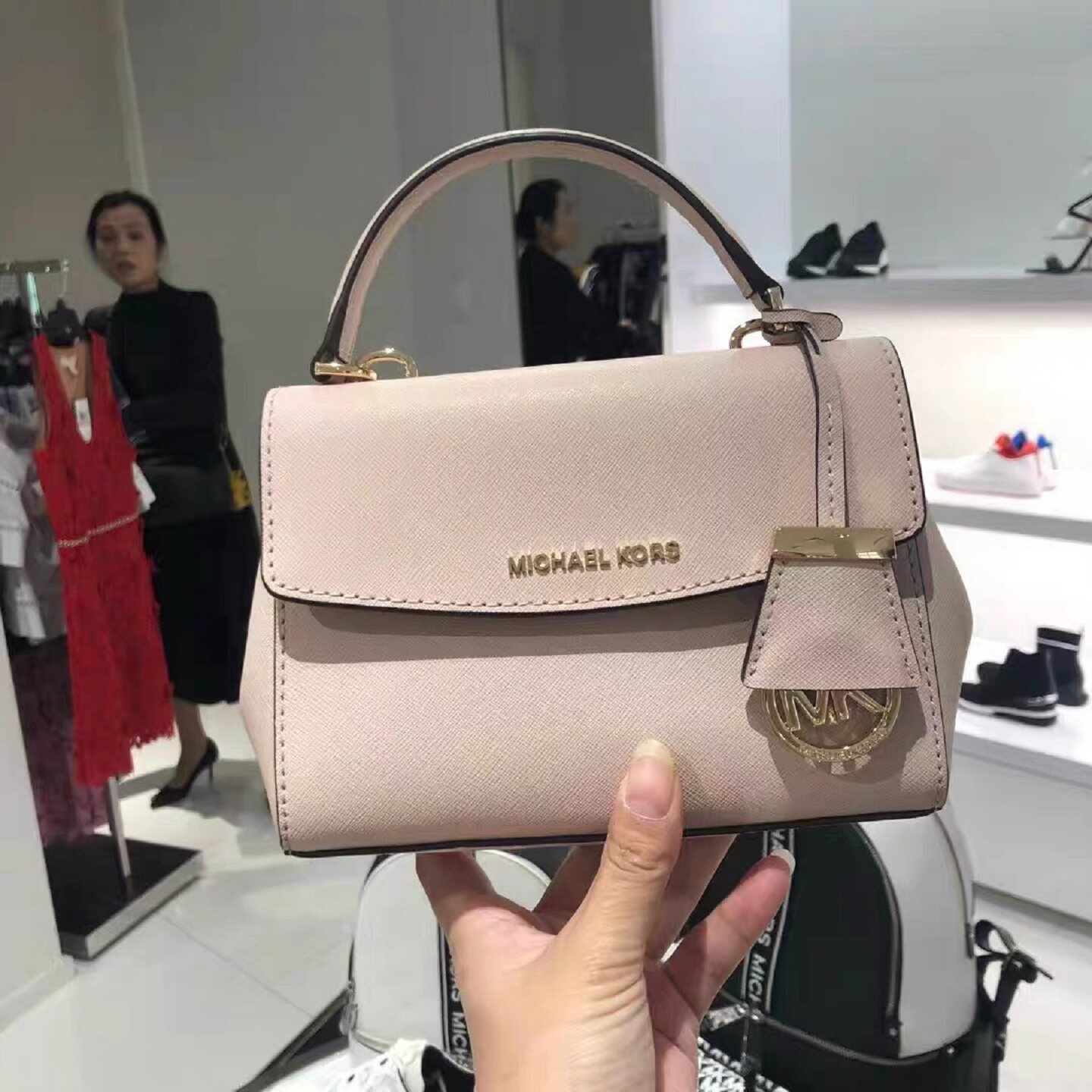 香港直邮正品MK女包新款Ava剑桥手提斜挎小方包百搭通勤时尚