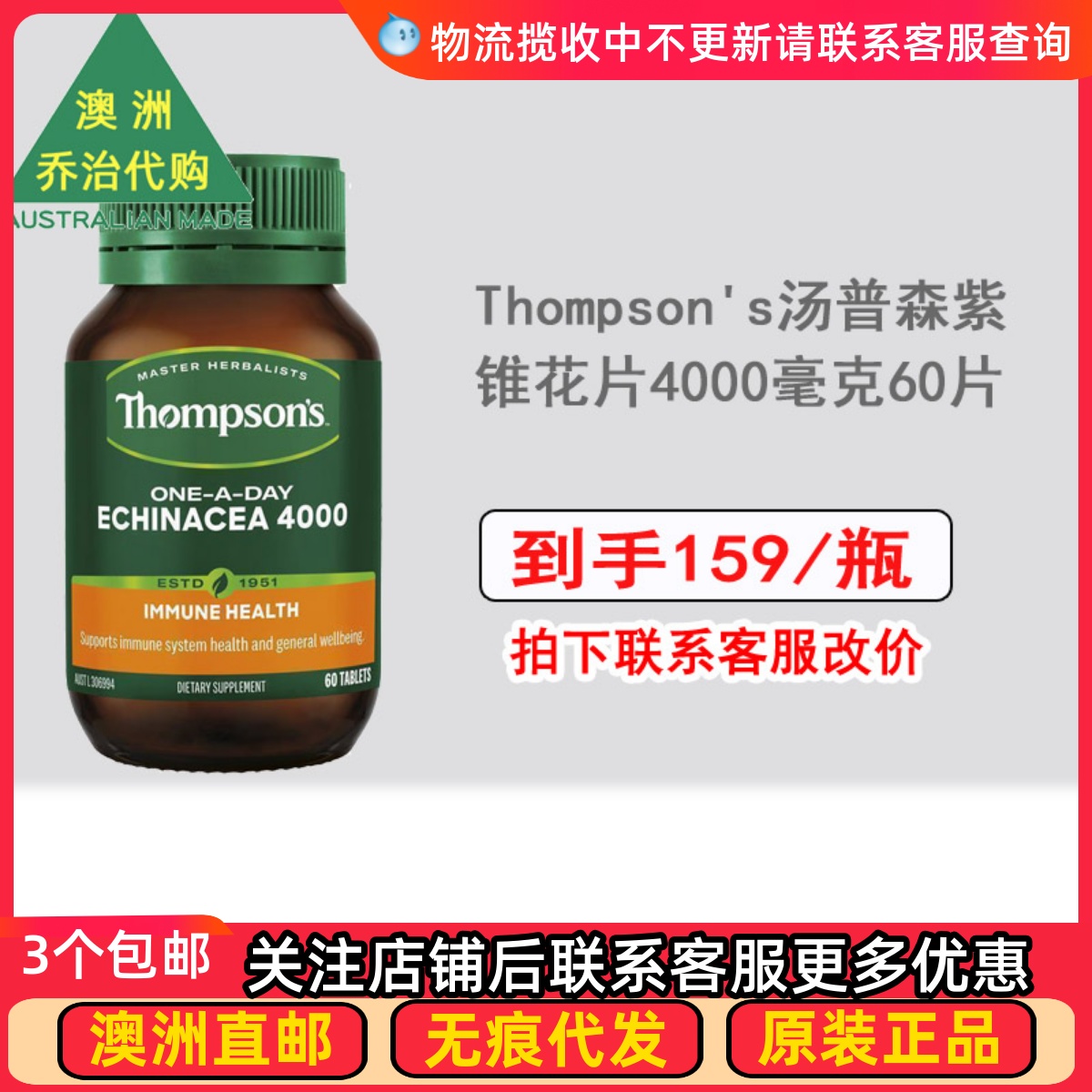 Thompson's紫锥花片60片