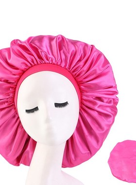 Cap Head Cover Bonnet Hat for For Curly Springy Hair Black