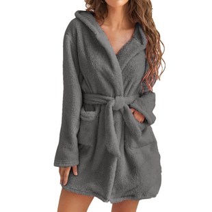 Robe Unic Thick Warm Nightgown Winter Women Unisex Bathrobe