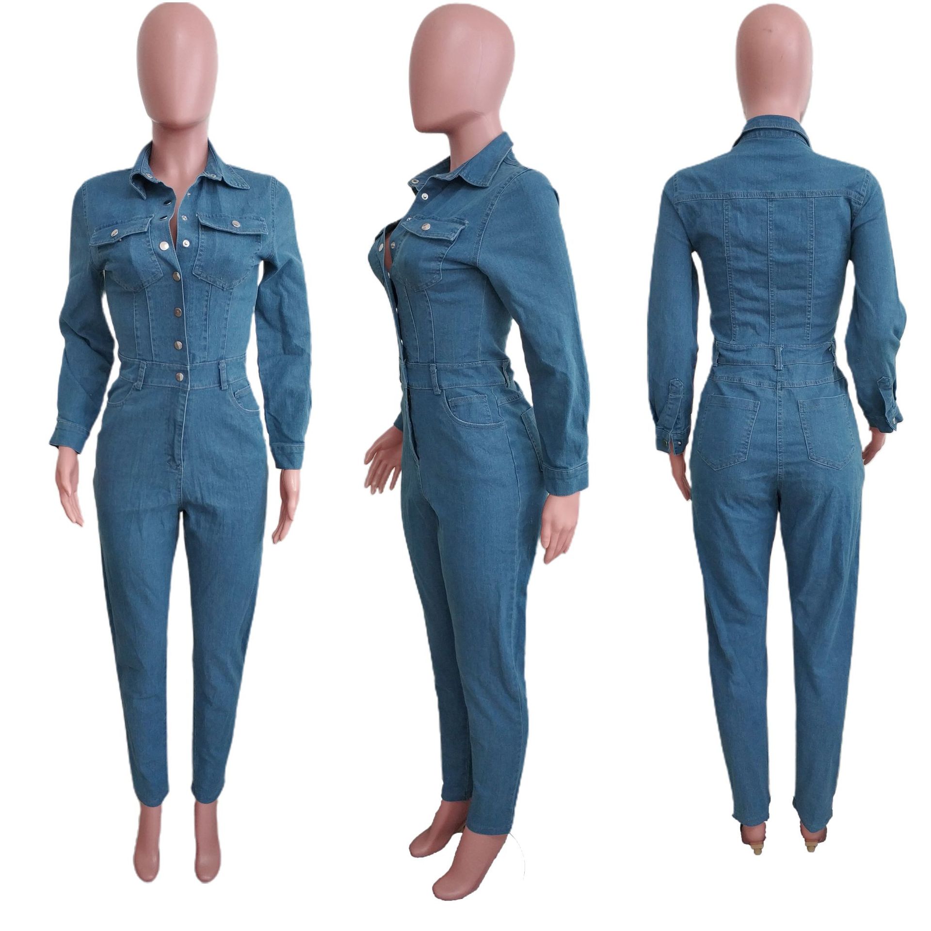 WomenDiJeansumpt长袖