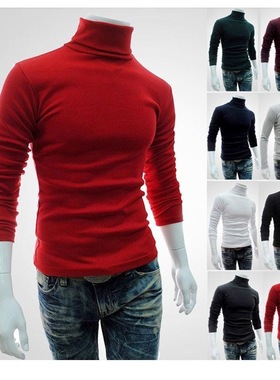 Turtleneck sweater men coats winter warm shirt man高领毛衣男