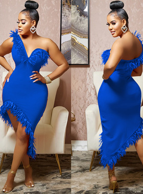 evening party slip dress women ladies sexy Dinner dress red