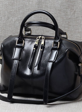 Women's leather handbag vintage big shoulder bag 女斜跨大包