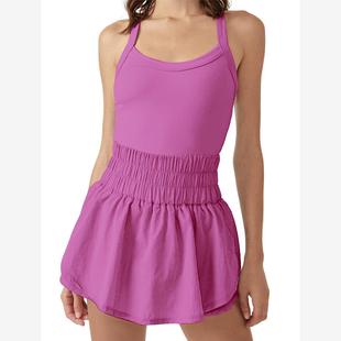 Outdoor Sports Cross Back One Piece Tennis Dress Yoga One Pi