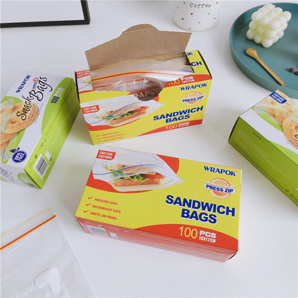 厨房常备品出口欧美加厚保鲜袋厨房自封食品袋冰箱食物解冻袋