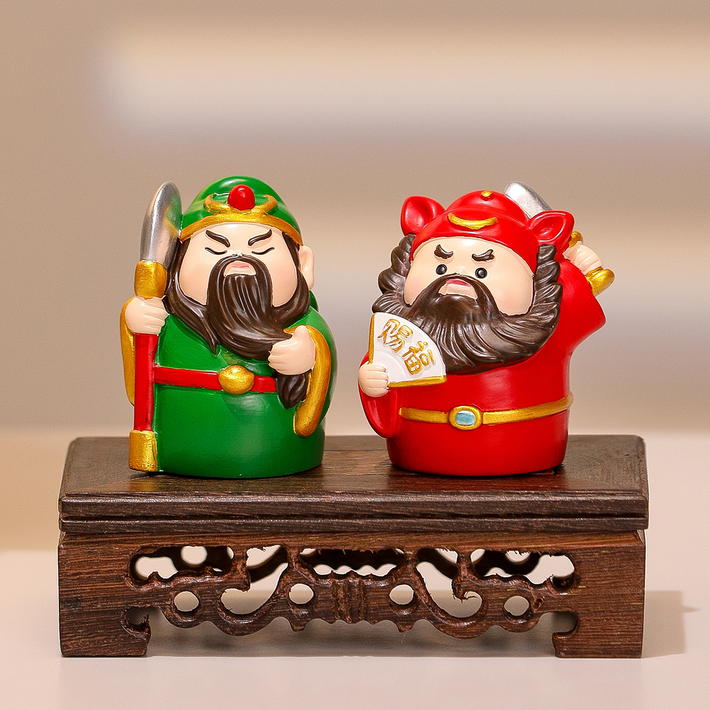 新中式五路财神家居摆件钟馗小神仙摆件关羽送祝福职场礼品伴手礼