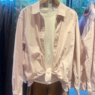 白衬衣圆领商务直筒长袖 专柜正品 纯棉衬衫 MUJI无印良品 24款