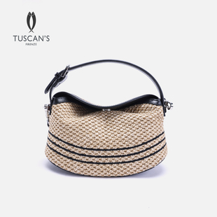 TUSCAN'S单肩斜挎包2026新款夏季度假编织小拎包手提包双鱼女包