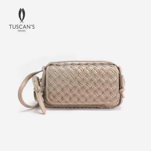 TUSCAN'S羊皮编织包单肩斜挎包女