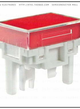 AT4163JC【CAP PUSHBUTTON RECT CLEAR/RED】